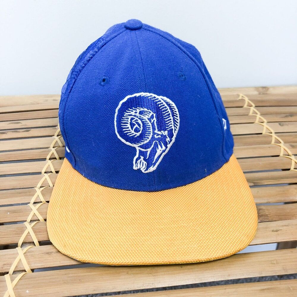 New Era 9 Fifty NFL Rams LA Original Fit Snap Back Hat Blue Yellow